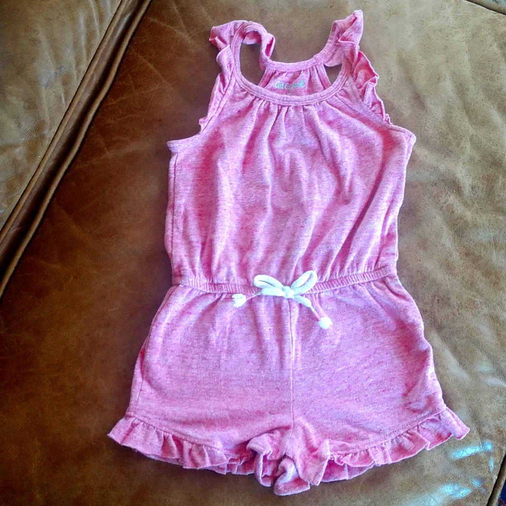 Cat & Jack 3T pink shorts romper GUC